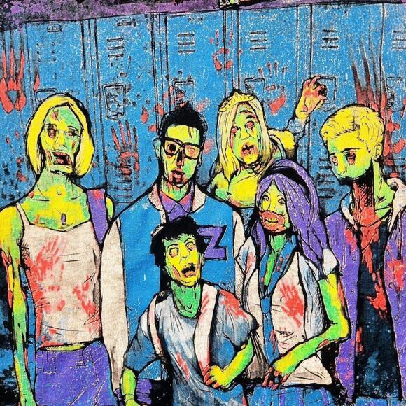 Cedar Point Zombie High Sandusky Ohio School T-shirt Hallowen Halloweekends - Picture 2 of 4